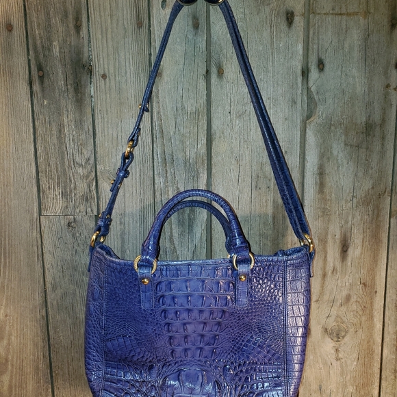 Brahmin Bags Brahmin Purple Croc Shoulder Bag Purse Poshmark